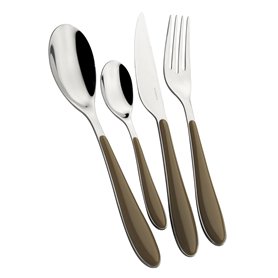BUGATTI GGTA-023F50 Gioia Ménagère de 24 Pièces Acier INOX Tabac 22 x 8 x 30 cm