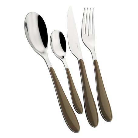 BUGATTI GGTA-023F50 Gioia Ménagère de 24 Pièces Acier INOX Tabac 22 x 8 x 30 cm