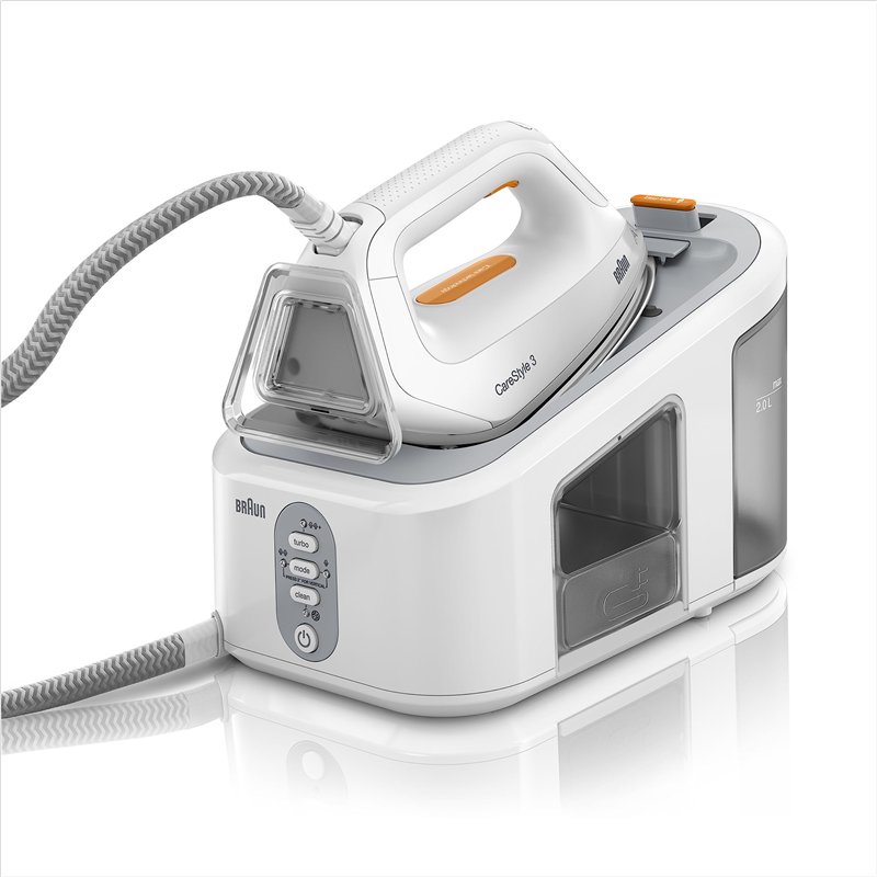 Braun CareStyle 3 IS3132WH, Centrale Vapeur, Débit de Vapeur 120 g/min, Coup de Vapeur 400 g/min, Semelle Eloxal Plus, FreeGlide