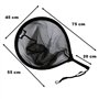 Ragot - Epuisette Rectangulaire Flottante Noire 55cm x 45cm pour Pêche en Eau Douce - Filet de Pêche pour Float Tube et Kayak