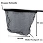 Ragot - Epuisette Rectangulaire Flottante Noire 55cm x 45cm pour Pêche en Eau Douce - Filet de Pêche pour Float Tube et Kayak