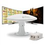 MOSCATELLI Antenne Omnidirectionnelle Terrestre TNT HD - DVB-T/T2 – Dab – 12/24/220 V – Kit Complet avec Câbles et Puissant Ampl