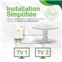 MOSCATELLI Antenne Omnidirectionnelle Terrestre TNT HD - DVB-T/T2 – Dab – 12/24/220 V – Kit Complet avec Câbles et Puissant Ampl