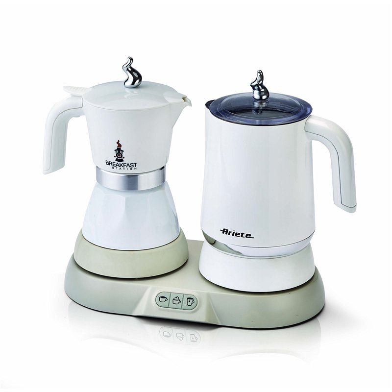Image secondaire de Ariete 1344 Breakfast Station, 3 produits en 1, cafetière, mousseur à lait chaud ou froid, bouilloire, 500 W, 4/2 tasses, foncti
