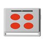 ECCO 5 Nice Home Télécommande bip 5 Touches pour portail Nice Home et Mhouse (Blanche et Orange)