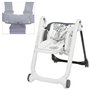 Chicco Harnais de sécurité de rechange pour chaises hautes Polly 2 en 1 et Polly Magic – Gris