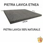 Plaque réfractaire pour pizza en pierre de lave de l'Etna 39x35x2 cm – Fabriqué en Italie Sicile - pour Four Traditionnel au Boi