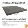 Plaque réfractaire pour pizza en pierre de lave de l'Etna 39x35x2 cm – Fabriqué en Italie Sicile - pour Four Traditionnel au Boi