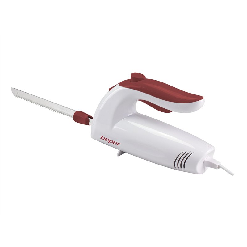BEPER, Blanc/Rouge BP.790 Couteau de cuisine électrique, 150 Watt, ABS