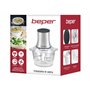 BEPER P102ROB001 Hachoir en verre, récipient en verre, corps Abs, double paire de lames en acier, 2 vitesses, base antidérapante