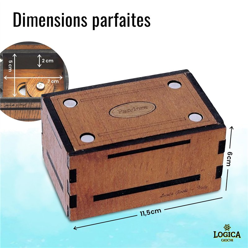 Image secondaire de Logica Jeux Art. Pandora Box - La Boîte Secrete - Casse-Tête en Bois - Coffret Secret - Difficultè 5/6 Incroyable - Collection L