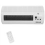 Bakaji Radiateur ventilateur céramique électrique mural avec télécommande 2 niveaux de puissance sélectionnables 1000 W/2 000 W