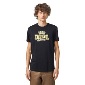 Diesel T-shirt pour homme - Imprimé 1978 - Noir