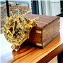 KHUMYAYAD Boussole en laiton avec cadran solaire antique et boîte en palissandre