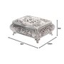 Boîte à bijoux sculptée en métal vintage, coffret de rangement de bijoux petit coffre de rangement décor victorien boîte-cadeau 