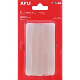 APLI 13943 - Recharge pour pistolet à colle - 10 bâtons de colle Ø11mm x 10 cm.