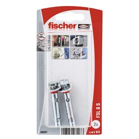 fischer - Cheville métallique à douille - FSL 8 avec vis à tête H/Blister de 2