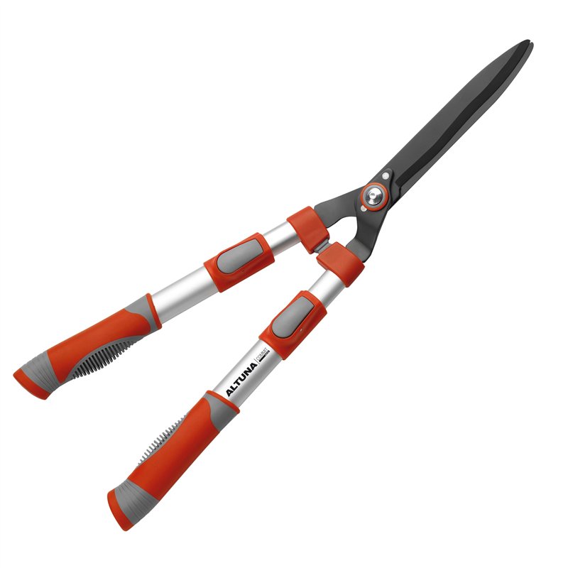 Taille-haie télescopique J449 - Manche bi-matière - Lame ondulée - Solide et très léger - Sécateur renforcé en aluminium - Convi