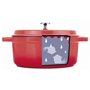 Lacor 25916 Faitout Rouge Fonte d'Aluminium avec Couvercle Diamètre: 16 cm
