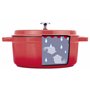 Lacor 25931 Faitout Rouge Ovale Fonte d'Aluminium avec Couvercle Diamètre: 31X25 cm