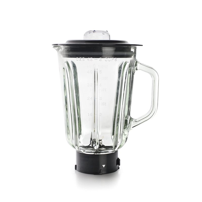 Lacor 69584 Carafe pour mixeur Delicy, récipient en Verre, idéal pour Les zumos, Smoothies et crèmes, 4 Lames, Couvercle herméti