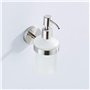 EXLECO Distributeur de Savon Mural en Matt Verre 200ML 304 Acier Inoxydable Distributeur de Pompe à Presser Mural Salle de Bain 