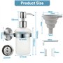 EXLECO Distributeur de Savon Mural en Matt Verre 200ML 304 Acier Inoxydable Distributeur de Pompe à Presser Mural Salle de Bain 