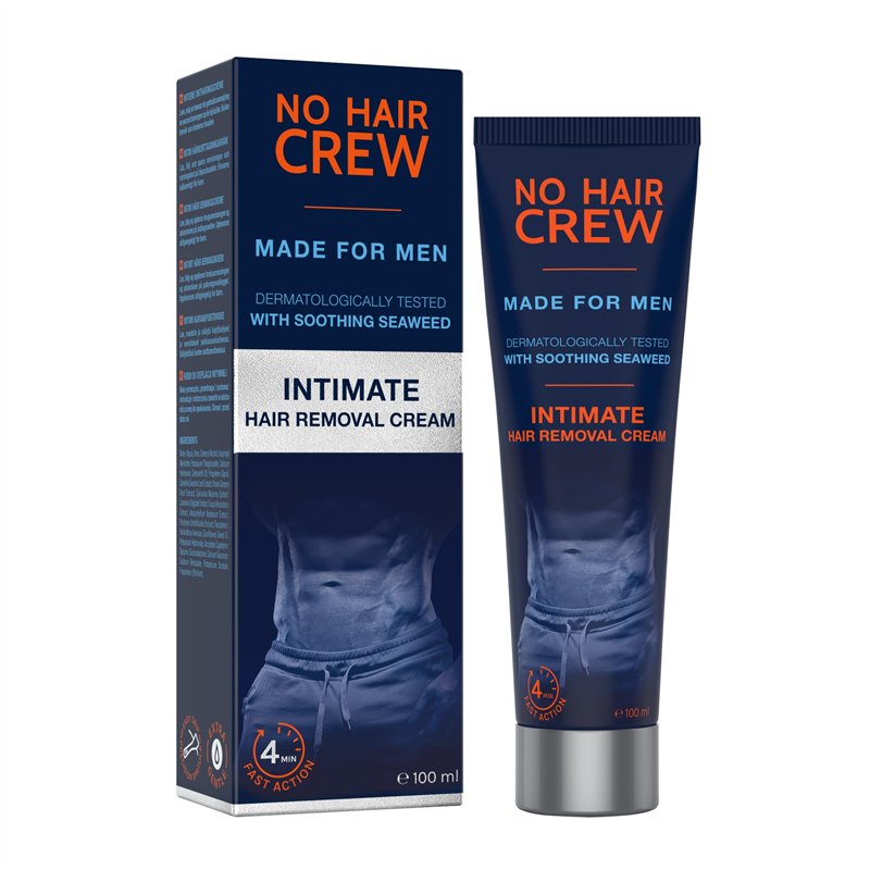 NO HAIR CREW Crème dépilatoire intime, extra douce pour les zones sensibles. Pour hommes, 100 ml