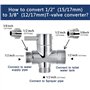 Vaporisateur de Toilette Douchette à Main Bidet en Acier Inoxydable - avec Vanne 3 voies (1/2"-3/8") parfait pour Hygiène person