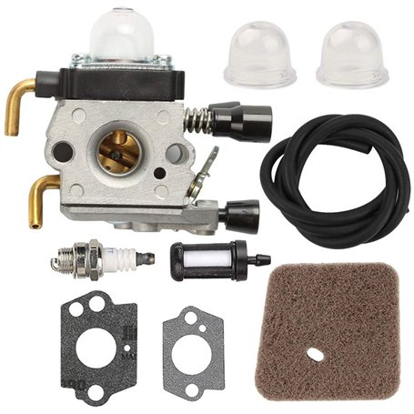 Hippotech Carburateur avec conduite de carburant pour STIHL HS75 HS80 HS85 HL75 HL75K FH75 HT70 HT75 KM80 KM85 KM85R SP80 SP85 F