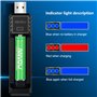 Chargeur de Batterie ANVOW Smart AAAA avec Piles AAAA Rechargeables à 2 compteurs - Ni-MH 1.2V 400mAh Stylet de Surface Stylo Ac