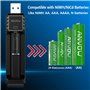 Chargeur de Batterie ANVOW Smart AAAA avec Piles AAAA Rechargeables à 2 compteurs - Ni-MH 1.2V 400mAh Stylet de Surface Stylo Ac