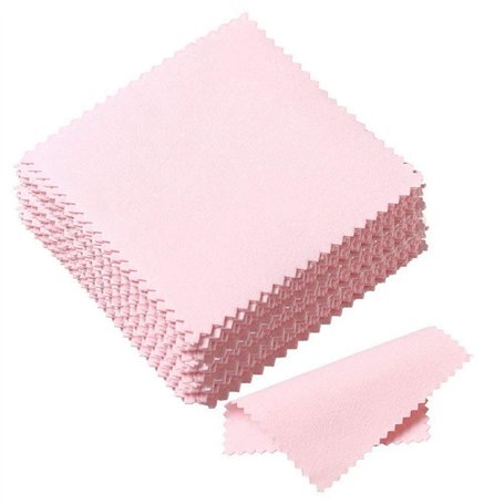 Lot de 100 chiffons de polissage pour bijoux pour essuyer l'argent sterling