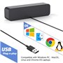 ADELGO Haut-Parleur d'ordinateur, Haut-Parleur alimenté par USB pour Ordinateur de Bureau, PC Windows, Ordinateur Portable. Mini