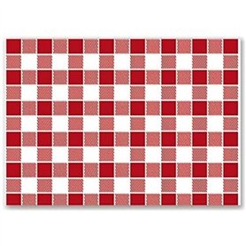 Garcia de pou Sets De Table "Vichy Rouge" 48 G/M2 31X43 Cm Blanc Cellulose - 500 unités