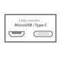 SILVER HT - Housse Universelle Wave avec Clavier pour tablettes de 9 à 11 Pouces avec câble Micro USB/C Noir