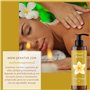 QKnatur - Huile de Massage Relaxante fleur de Monoï - BIO - 200ml - Pour des Massages Corporelles - Monoi
