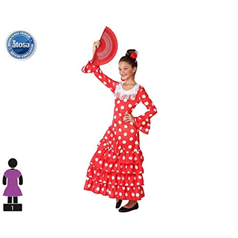 Image secondaire de Atosa déguisement danseuse flamenco rouge 5 a 6 años