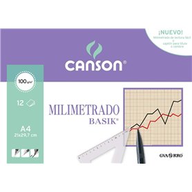 Canson 406323 Papier millimétré 12 pages