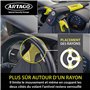 Canne Antivol Voiture 2en1 Sans/Avec Alarme 120dB+LED