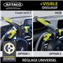 ARTAGO 870 Antivol Voiture, Haut de Gamme, Canne Antivol Voiture 2en1 Sans/Avec Alarme 120dB+LED, Bloque Volant Plus Sûr et Diss