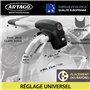 ARTAGO 870 Antivol Voiture, Haut de Gamme, Canne Antivol Voiture 2en1 Sans/Avec Alarme 120dB+LED, Bloque Volant Plus Sûr et Diss