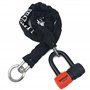 KRASER KR50+120L Antivol Moto Bloque Disque Mini U Homologué SRA + Chaine Haute Sécurité Acier Massif Boucle