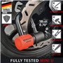 KRASER KR50+120L Antivol Moto Bloque Disque Mini U Homologué SRA + Chaine Haute Sécurité Acier Massif Boucle, Kit Sécurité pour 