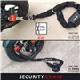KRASER KR50+120L Antivol Moto Bloque Disque Mini U Homologué SRA + Chaine Haute Sécurité Acier Massif Boucle, Kit Sécurité pour 