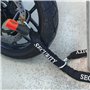KRASER KR50+120L Antivol Moto Bloque Disque Mini U Homologué SRA + Chaine Haute Sécurité Acier Massif Boucle, Kit Sécurité pour 