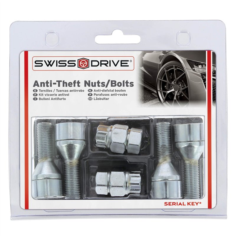 Image secondaire de VIS ANTIVOL 12X1.25 L28 4PCS + 2 CLEFS avec Numero DE Series