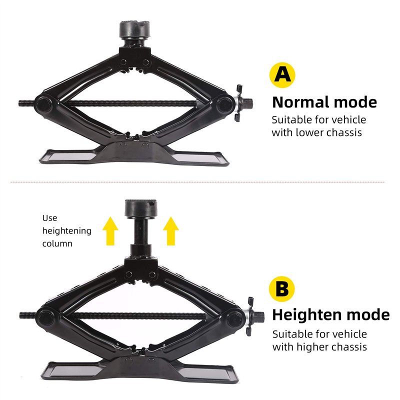 Image secondaire de Cric ciseaux avec trépied, élévateur automatique à ciseaux, conception rapide et économe en main-d'œuvre, capacité de charge : 1