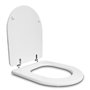 ESTOLI FRANCE | Abattant WC Compatible | Marina Gala Horizontal | Lunette Toilette Bois Laqué | Charnière Métallique | Facile In