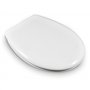 ESTOLI Abattant WC Compatible Frein de Chute | Forme O Standard | Lunette Toilette Soft Close | Charnière Réglable | Facile Inst